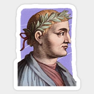 Roman Poet Horace illustration Sticker